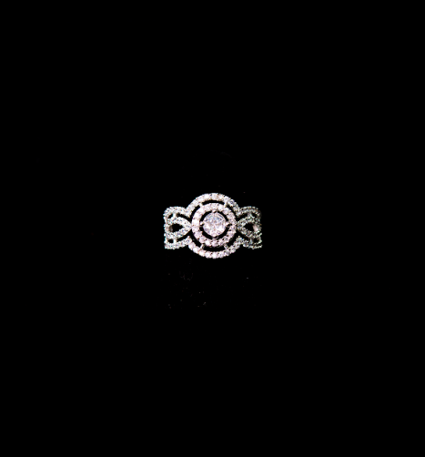 Elegant Halo Knot Ring – Simple Ring Design for Women